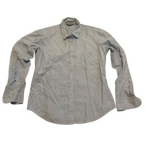 VINTAGE Firenze Light Blue Chambray Oxford Button Down Shirt 13/14